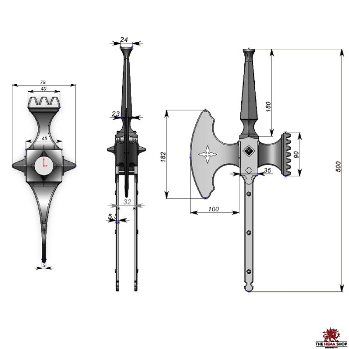 Training Poleaxe Head (Polyurethane)