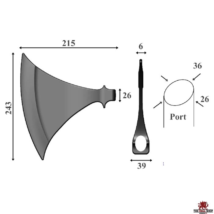 Training Broad Axe Head (Polyurethane)