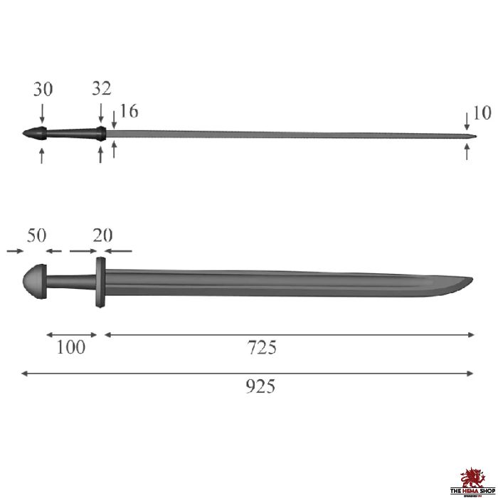 Training Single Edged Caroling Type H Viking Sword (Nylon)