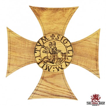 Templar Cross Sword Wall Mount - Oak