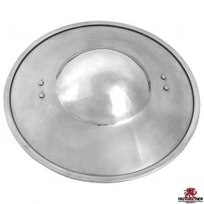 12" Polished Steel Buckler - 16 gauge